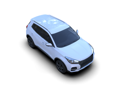 beyaz arka planda modern araba.