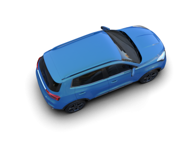 Siyah arka planda bir araba. 3d oluşturma.