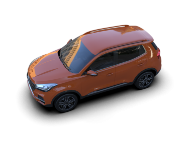 Modern araba arka planda izole edilmiş. 3d oluşturma.