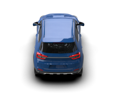 Beyaz arka planda izole edilmiş modern, daha az jenerik elektrikli bir arabanın 3 boyutlu çizimi