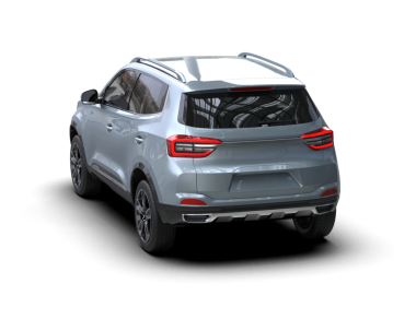 Beyaz arka planda modern SUV. 3d oluşturma