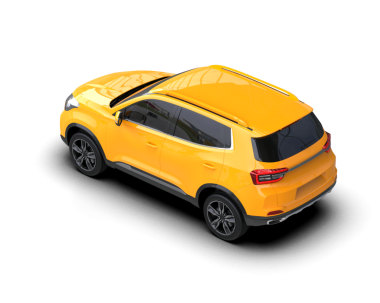 Beyaz arka planda suv araba