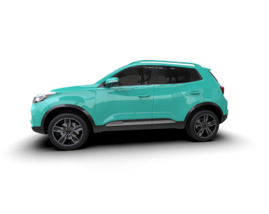 Arka planda izole edilmiş gerçekçi bir SUV aracı. 3D görüntüleme - illüstrasyon