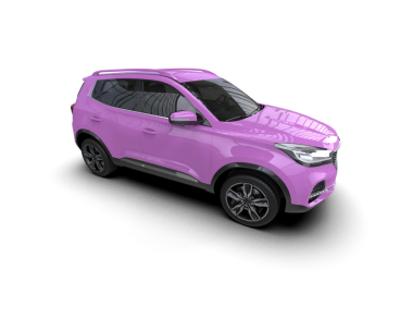 Pembe modern araba izole edilmiş. yüksek kalite 3d oluşturucu