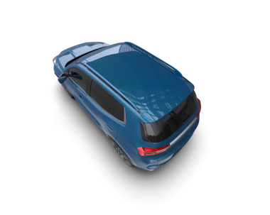 Siyah arka planda bir araba. 3d oluşturma