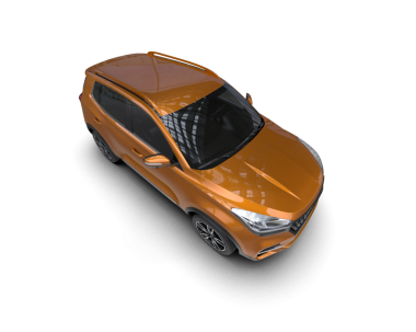 Yüksek kalitede 3 boyutlu arkaplanda bir araba