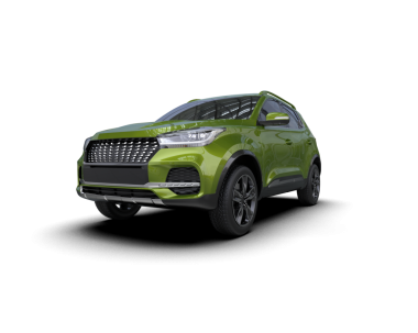 modern SUV beyaz üzerine