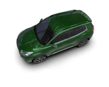 yeşil modern araba siyah arkaplanda izole.