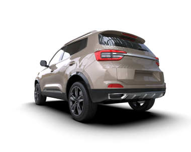 Araç arka planda izole edildi. 3D görüntüleme - illüstrasyon