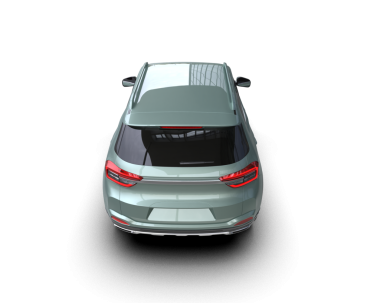 Gri arka planda izole edilmiş modern şehir SUV aracı 3 boyutlu resimleme