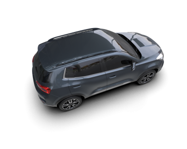 Siyah arka planda izole edilmiş modern siyah araba. 3d oluşturma