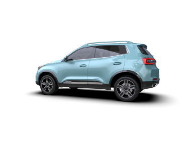 Gerçekçi bir SUV arabası. 3 boyutlu yan görünümü var. 3 d