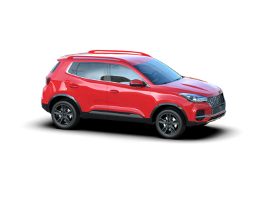 kırmızı araba beyaz arkaplanda izole edildi