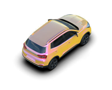 Araba arka planda izole edilmiş. 3d illüstrasyon.