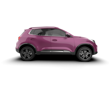 Arka planda izole edilmiş gerçekçi bir SUV aracı. 3D görüntüleme - illüstrasyon