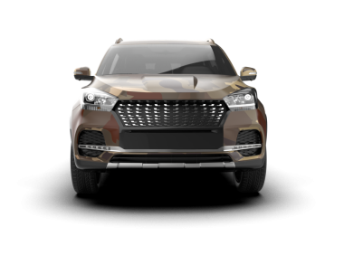 Beyaz arka planda modern lüks bir araba. 3d oluşturma