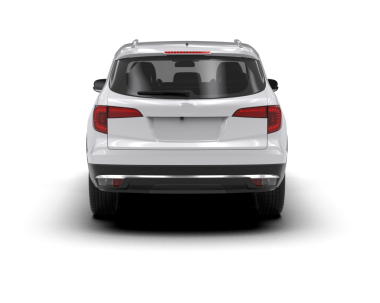 Araba geri görüşü. Beyaz arka planda izole edilmiş. 3d oluşturma