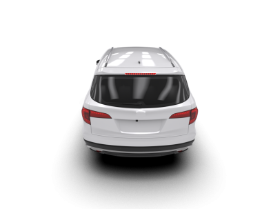 araba beyaz arkaplanda izole edildi