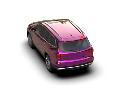 Modern araba arka planda izole edilmiş. 3D görüntüleme - illüstrasyon