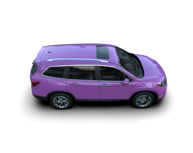 beyaz arkaplanda araba mor rengi