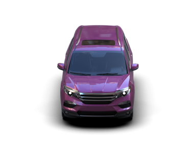 Beyaz arka planda modern bir araba. 3d oluşturma