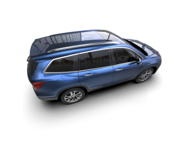 Siyah çatılı bir cip.