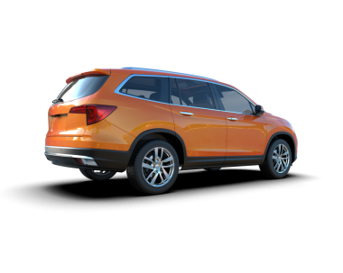 SUV beyaz arka planda izole edildi. 3D görüntüleme - illüstrasyon