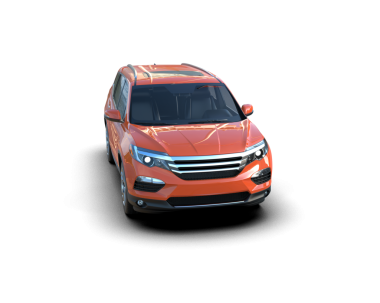 Beyaz arka planda bir cip arabası. 3d oluşturma