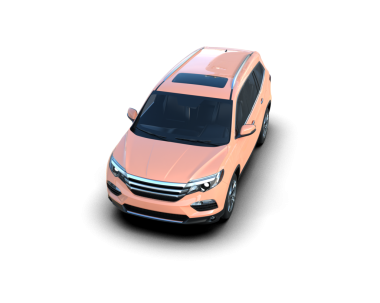 pembe modern araba beyaz arka planda izole edilmiş