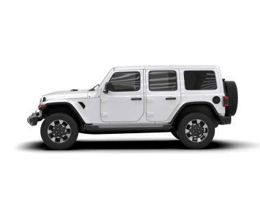 Arka planda izole edilmiş gerçekçi bir SUV aracı. 3D görüntüleme - illüstrasyon