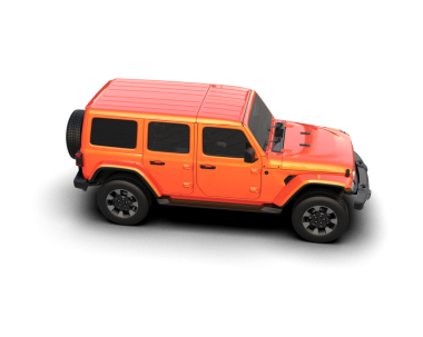 Beyaz arka planda izole edilmiş turuncu bir cipin 3 boyutlu görüntüsü