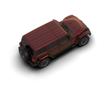 Kırmızı renkte 3 boyutlu bir araba.