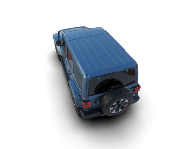 Siyah bir kamyonun 3 boyutlu çizimi