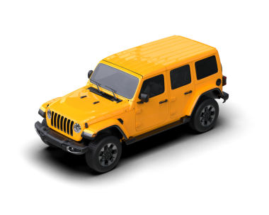 Beyaz arka planda sarı lüks araba.