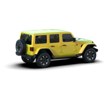 Siyah arka planda sarı spor araba