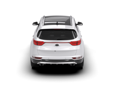 Modern beyaz SUV arabası beyaz arka planda izole edilmiş. 3d oluşturma