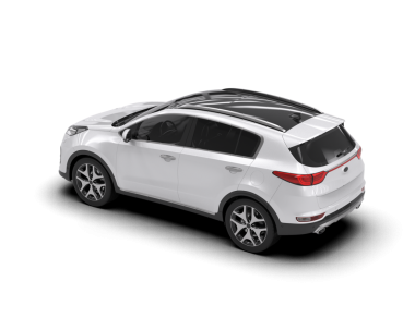 Beyaz arka planda bir araba. yüksek çözünürlüklü 3d