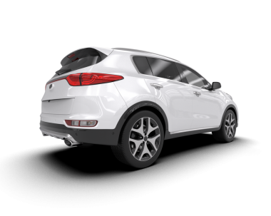 beyaz arka planda modern araba 3 boyutlu görüntüleme