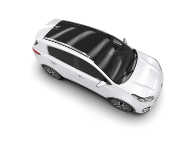 araba beyaz arkaplanda izole edildi