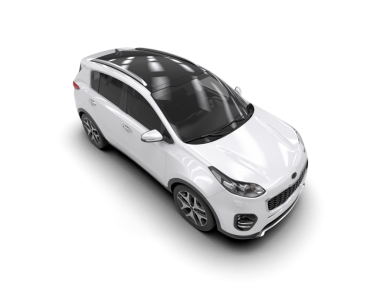 Siyah arka planda beyaz modern araba