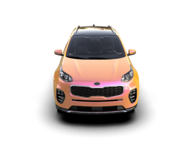 turuncu küçük oyuncak araba beyaz arka planda