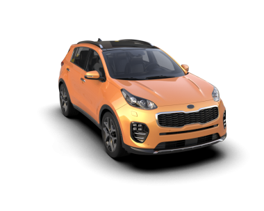 turuncu spor araba beyaz arka planda