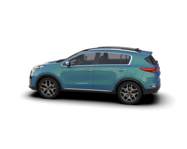 Beyaz arka planda modern bir araba. 3d oluşturma