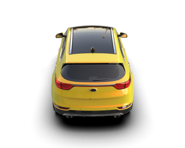 Araba arka planda izole. 3d illüstrasyon - resim