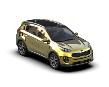 kırpma yolu ile beyaz arkaplanda izole araba.