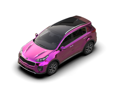 Stüdyo ortamında daha az genel bir konsept arabanın 3 boyutlu çizimi