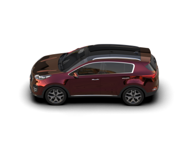 Siyah arka planda modern bir cip arabası. 3d oluşturma