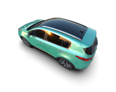 Modern araba. 3d illüstrasyon