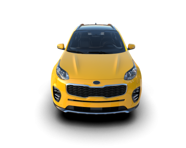 Sarı lüks araba. 3d oluşturma