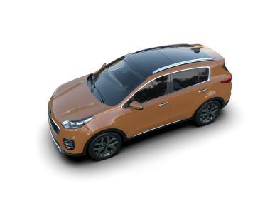 Beyaz arka planda bir araba. Araba, modern konsept. 3d oluşturma.